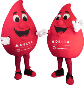 Joyful Blood Drops Promoting Donation Awareness PNG