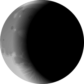 Ethereal Glow of the Crescent Moon PNG