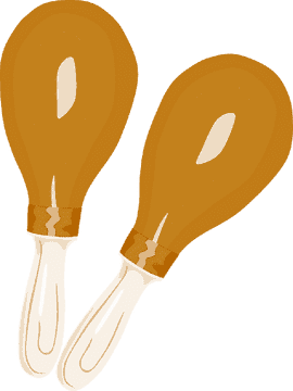 Wooden Clappers A Unique Musical Instrument PNG