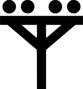 Stylized Utility Pole Icon Representation PNG