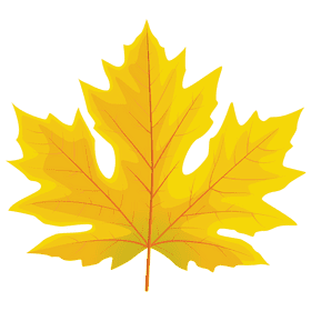Golden Autumn Leaf Delight PNG