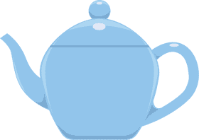 Ceramic Blue Plant Pot Teapot Design PNG