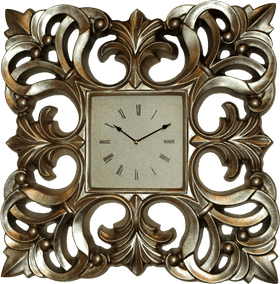 Elegant Vintage Decorative Clock Design PNG