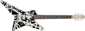 Bold Black and White Guitar Delight PNG