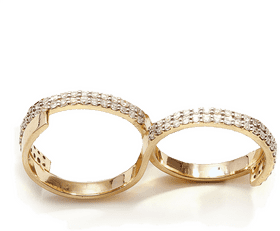 Elegant Intertwined Jewelry Rings PNG