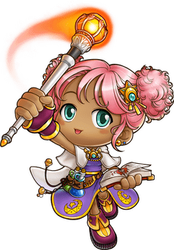 Whimsical Sorceress of Poisonous Flames PNG