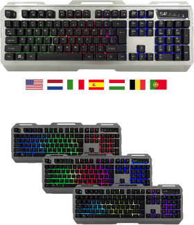 RGB Mechanical Gaming Keyboard with Customizable Lighting PNG