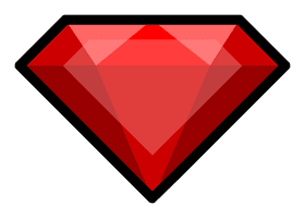 Radiant Red Gem of Elegance PNG