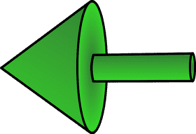 Green Arrow with Cone Tip PNG