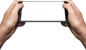 Mobile Device User Engaged in Gameplay PNG