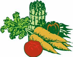 Colorful Bounty of the Vegetable Garden PNG