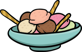 Delightful Ice Cream Food Bowl PNG