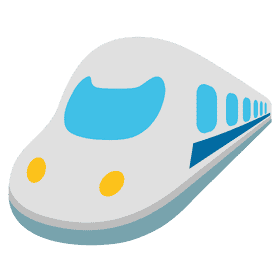 Sleek Modern Train in Motion PNG