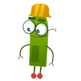 Friendly Character in a Safety Helmet PNG