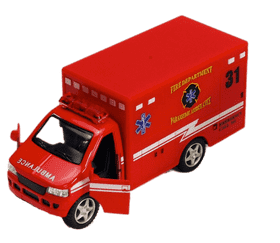 Emergency Response Ambulance Toy Vehicle PNG