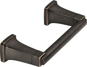 Elegant Bronze Napkin Holder with Decorative Edges PNG