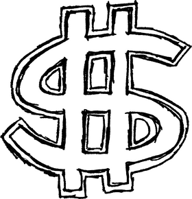 Chalkboard Dollar Sign Creativity PNG