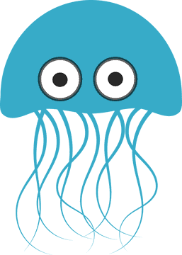 Joyful Jellyfish with Playful Eyes PNG