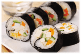 Fresh Vegetable Sushi Delight PNG