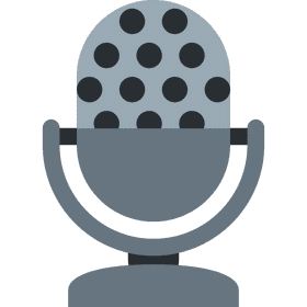 Stylish Polka Dot Microphone Design PNG
