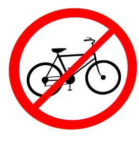 No Bicycle Zone Pedal-Free Area PNG