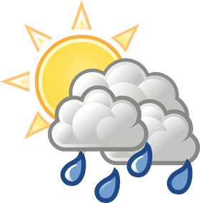 Sunny Showers A Dance of Rain and Light PNG