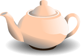Elegant Tea Pot Plant Pot Design PNG