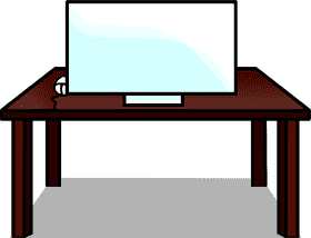 Modern Office Desk Setup with Minimalist Design PNG