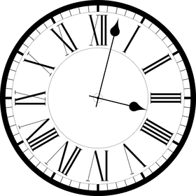 Elegant Roman Numeral Clock Design PNG