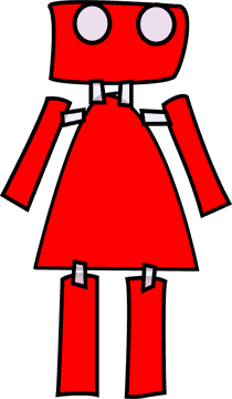 Creative Red Robot Figure PNG