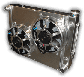 High-Performance Dual Fan Radiator System PNG