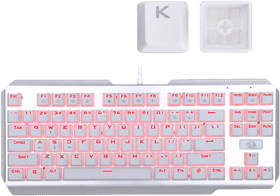 Illuminated Mechanical Keyboard with Custom Keycap PNG