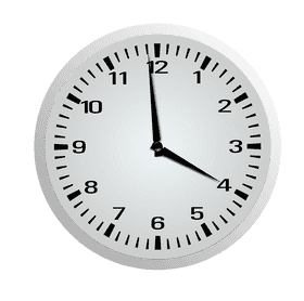 Elegant Silver Wall Clock Design PNG