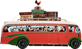 Colorful Journey The Bus of Adventures PNG