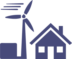 Wind Turbine Bringing Clean Energy Home PNG