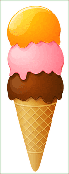 Rainbow Delight Ice Cream Cone PNG