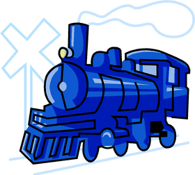 Blue Express The Whimsical Train Journey PNG