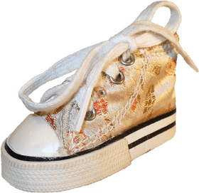 Decorative Fabric Shoe with Laces PNG