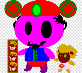 Colorful Chinese Celebration Characters PNG