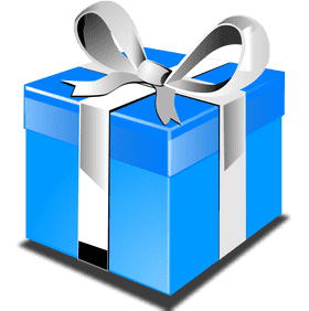 Blue Box Gift of Joy PNG