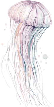 Ethereal Jellyfish Dance in the Ocean Deep PNG