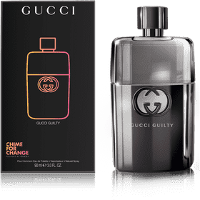 Elegant Gucci Guilty Perfume Bottle Design PNG