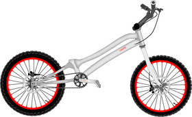Sleek Red-Trimmed Bicycle for Adventurous Rides PNG