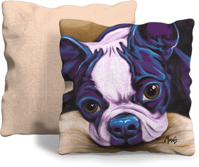 Charming Dog Design Pillow Cushion PNG