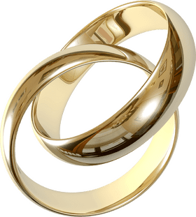 Elegant Intertwined Jewelry Rings PNG