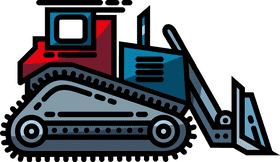 Powerful Bulldozer for Heavy-Duty Tasks PNG