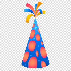 Colorful Party Hat with Festive Decorations PNG