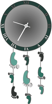 Footprint Clock A Journey Through Time PNG