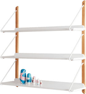 Stylish Library Shelf for Decorative Display PNG