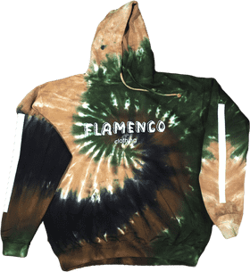 Forest Hues Tie-Dye Adventure Hoodie PNG